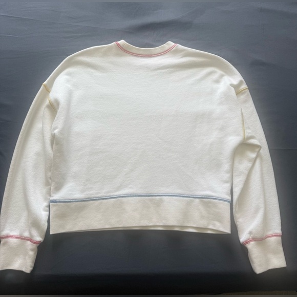 Rails Alice Cream Rainbow Stitched Sweatshirt Cropped Sporty Boxy Fit Size XS - Picture 5 of 5